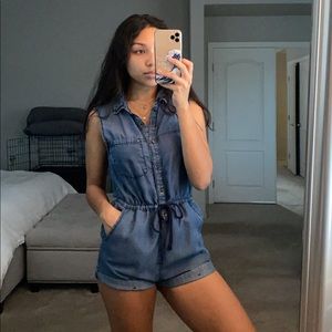 Forever 21 Denim Wash Romper